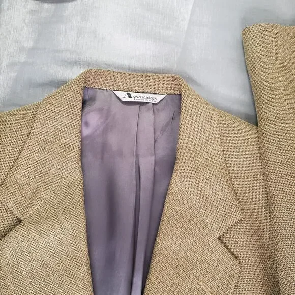Vtg Aquascutum Regent 100 Blazer Sport Coat Jacket Men's 42L Union Made 2 Button